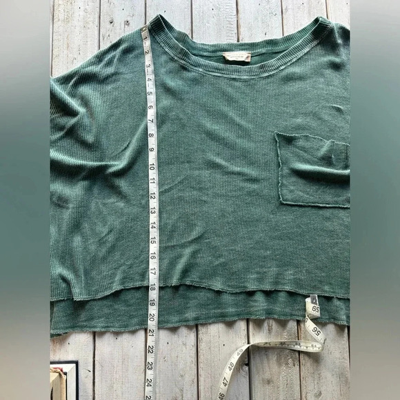 Altar’d State | waffle knit | oversized | crop | boxy | tee | xs - Picture 2 of 11